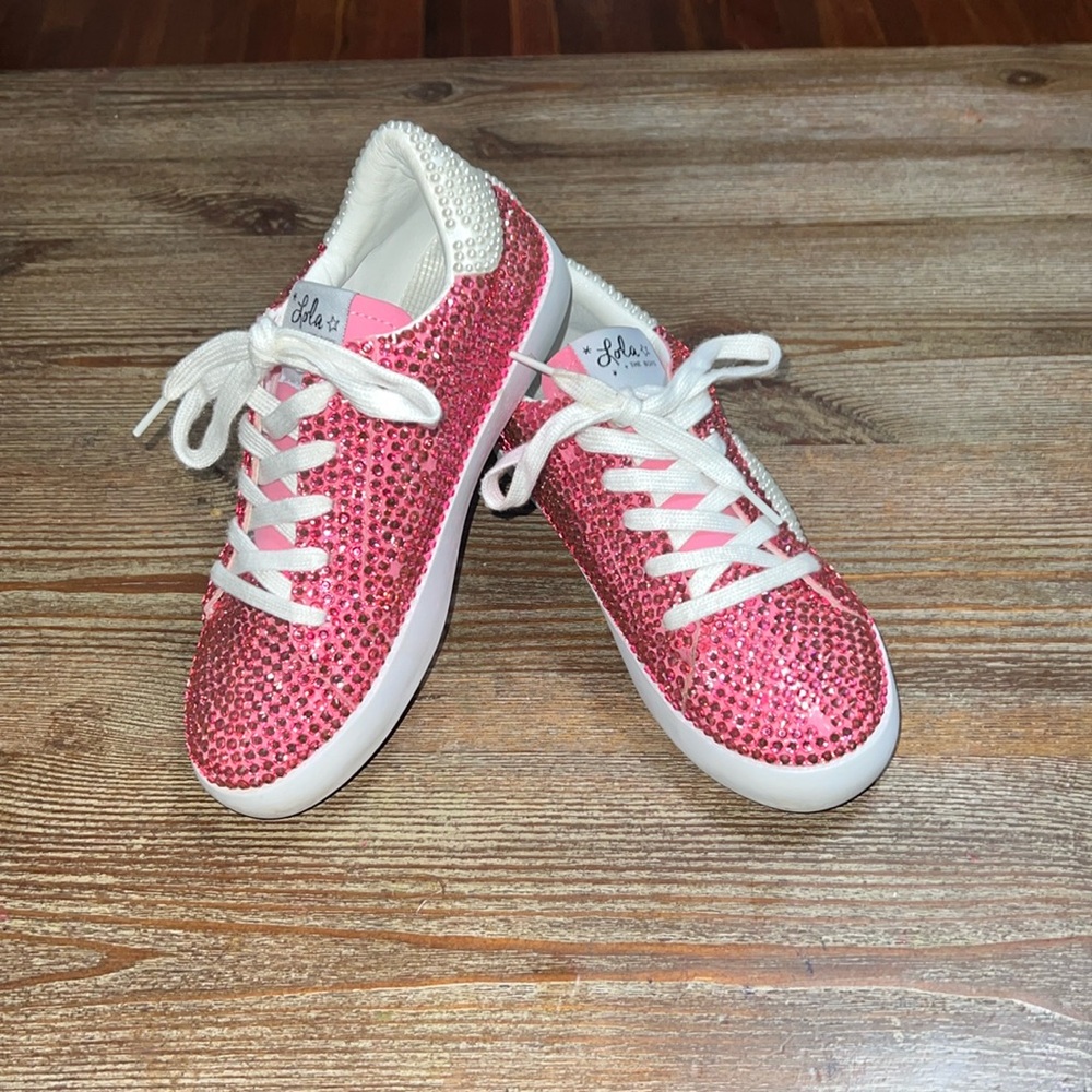 Rhinestone and Pearl sneakers size 36